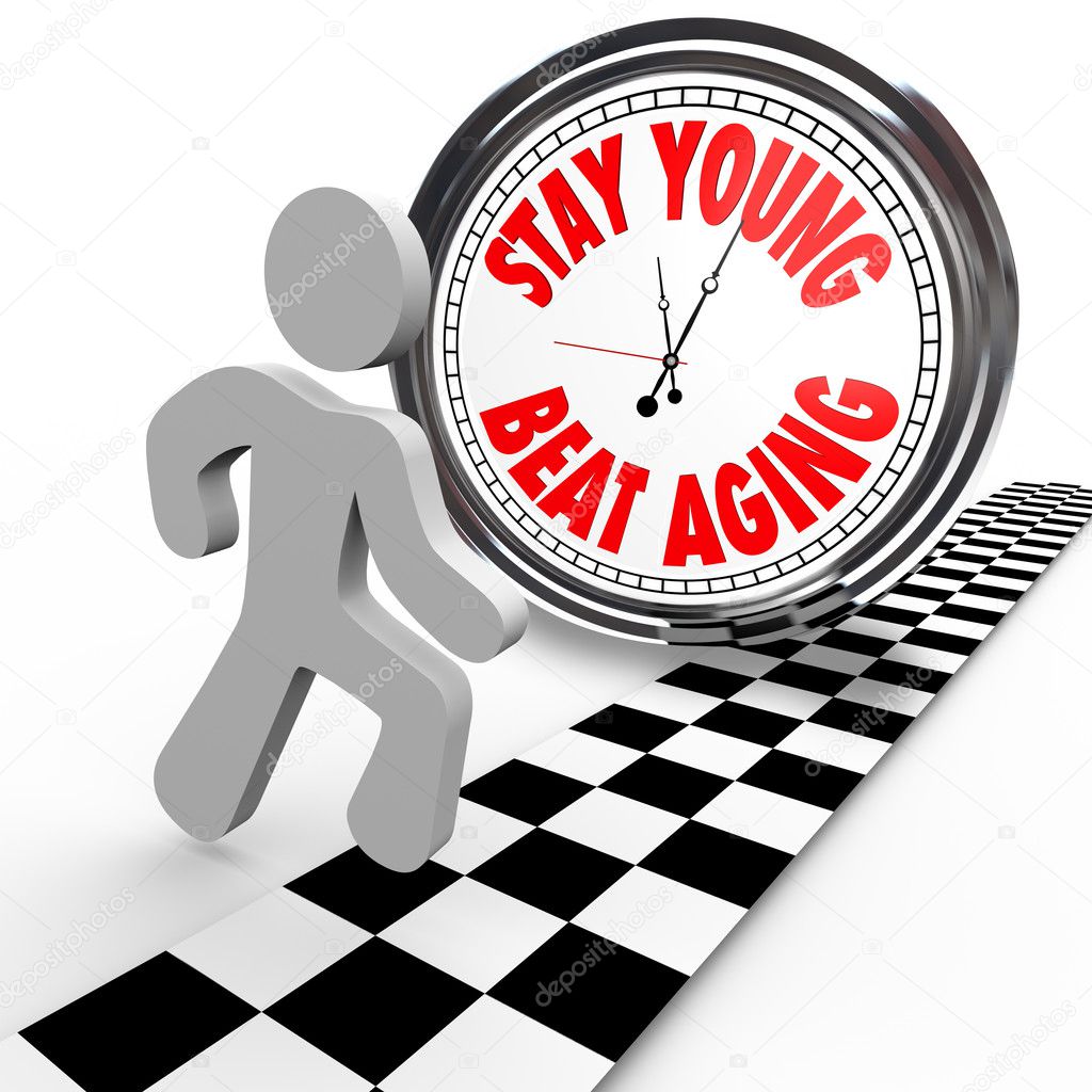 Stay Young Beat Aging Race Against Time Clock