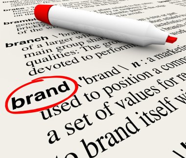 Brand Definition Word Dictionary Marketing Awareness clipart