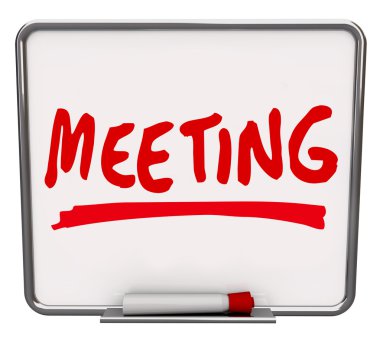 Meeting Word Dry Erase Board Discussion Meet-Up clipart