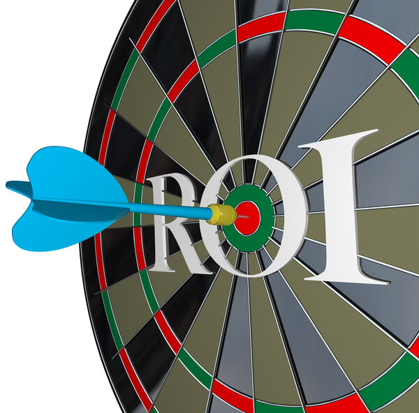 ROI Return on Investment Dartboard Targeting Wealth