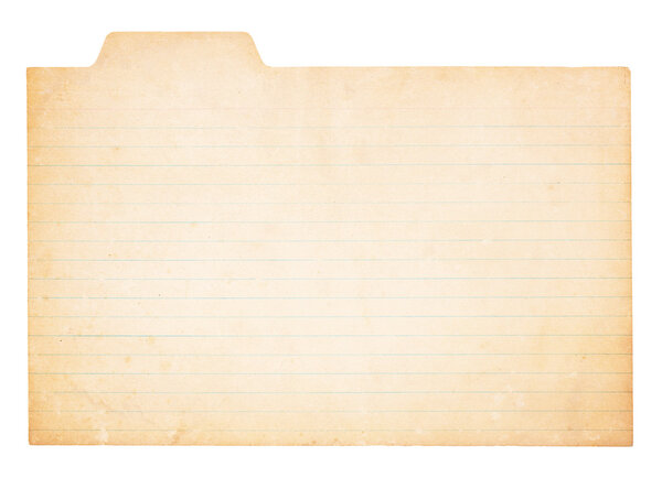 Индексная карта с винтажной вкладкой
