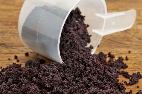 Dried acai berry powder — Stock Photo, Image
