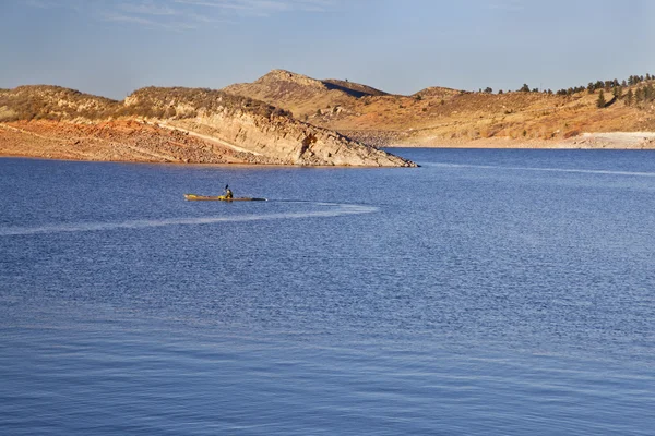 Sea kayak on a Colorado mountain lake — Stock Photo, Image