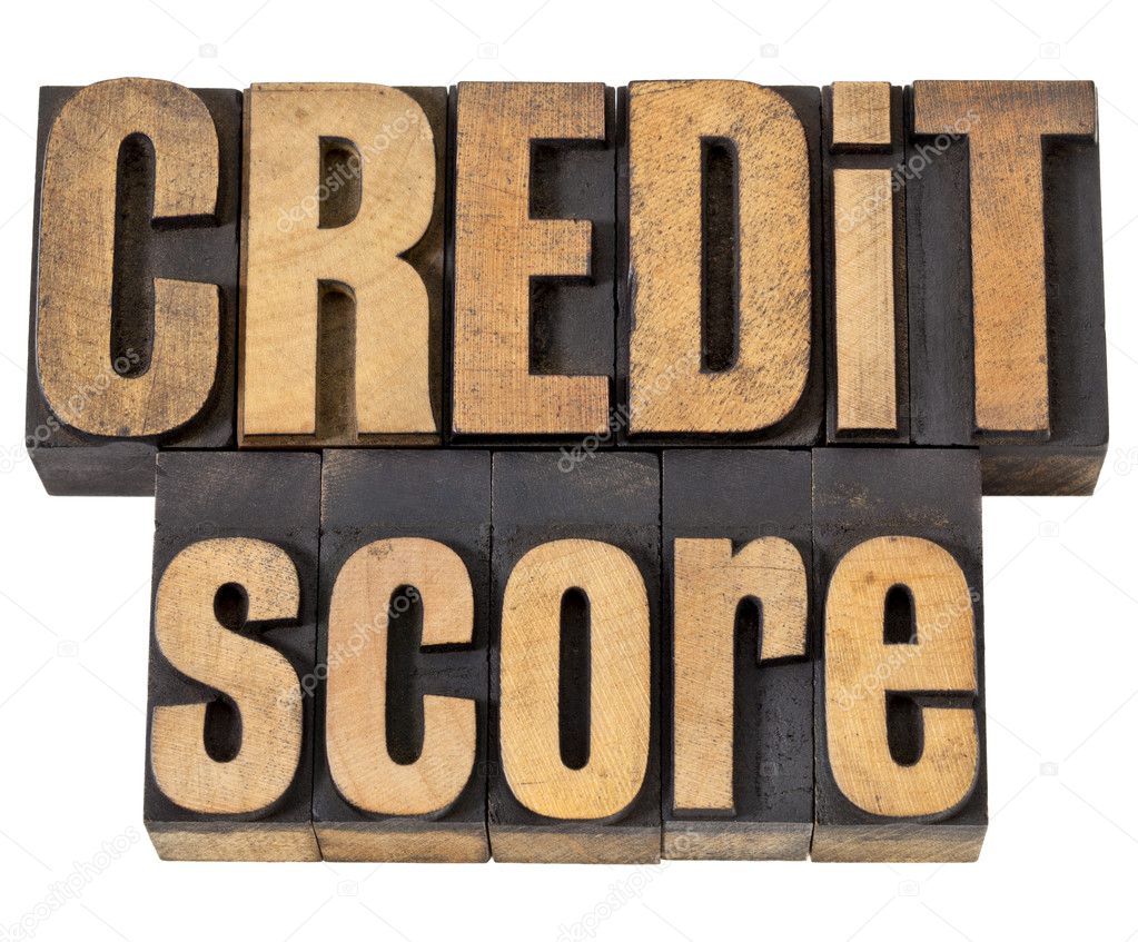Credit score in wood type