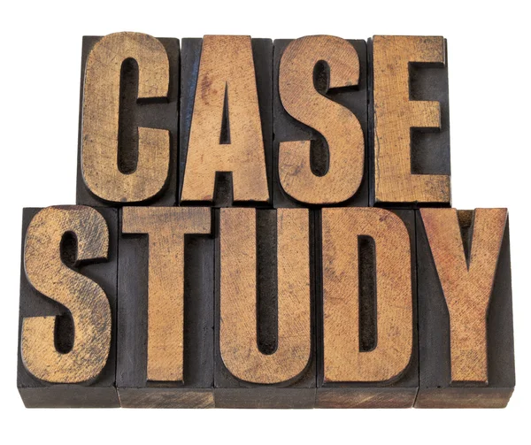 Case-study woorden in houtsoort — Stockfoto