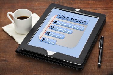 Pure goal setting concept clipart