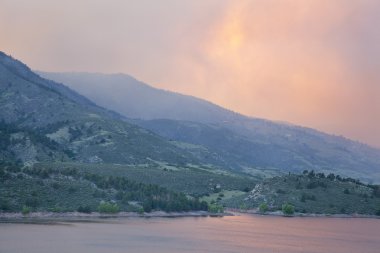 Wildfire smolenear Fort Collins, Colorado clipart