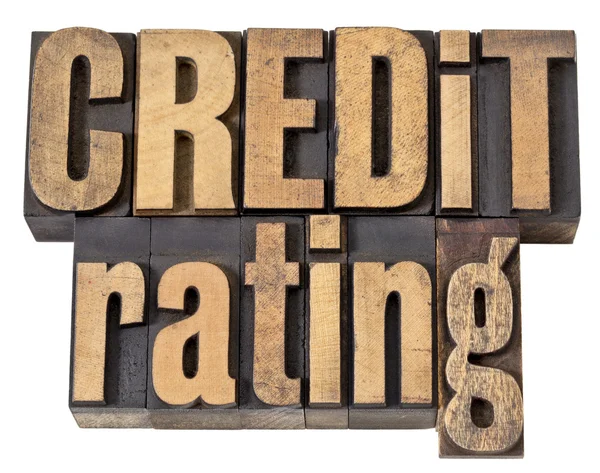 Credit rating in wood type — Stock Photo, Image