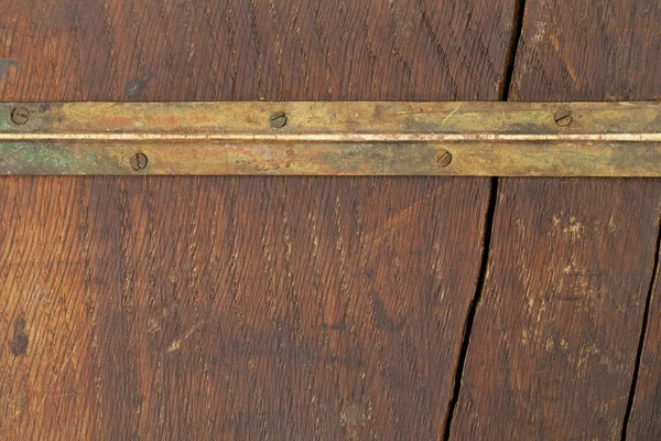 Grunge madeira e latão — Fotografia de Stock