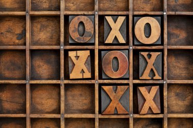 Tic-tac-toe or noughts and crosses clipart