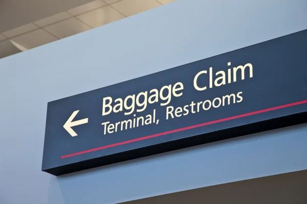 Baggage-Claim-Zeichen — Stockfoto