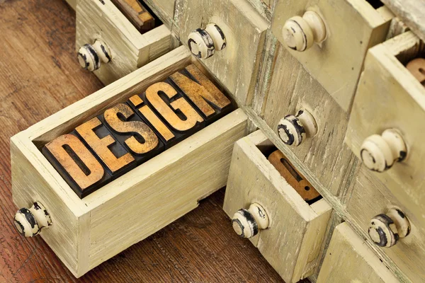 Parola di design - concetto in legno — Foto Stock
