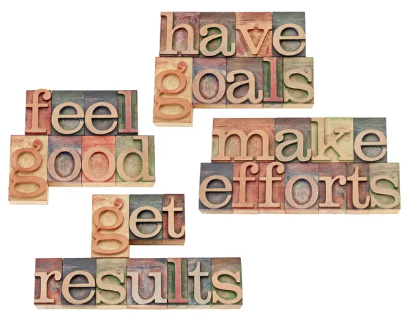 Goals, efforts, results, feeling good — Stock Photo, Image