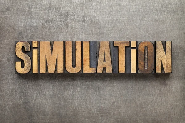 Simulation word in wood type — Stock Photo, Image