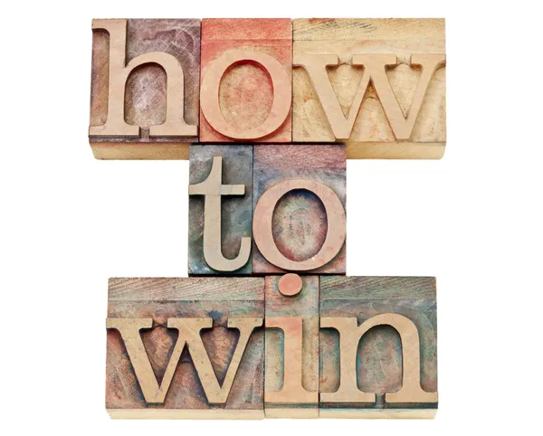 How to win in letterpress wood type — Stock Photo, Image