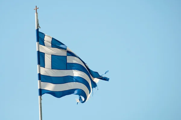 Rundown Greece Flag — Stock Photo, Image