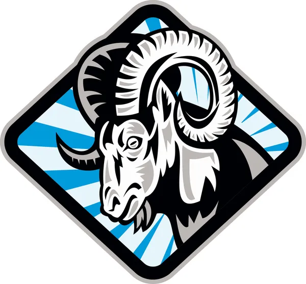 Bighorn Ram Sheep Goat — Stock Vector