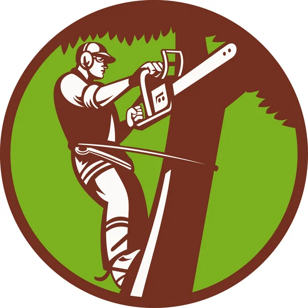 Lesníka arboristou zastřihovací nůžky — Stockový vektor