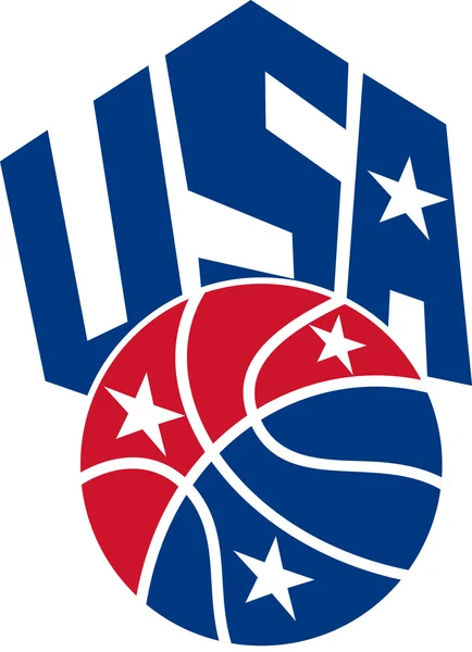 United States USA American Basketball Ball — Stock Vector