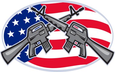 Armalite M-16 AR-15 Assault Rifle clipart