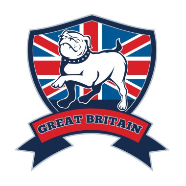 Team GB English bulldog Great Britain mascot clipart