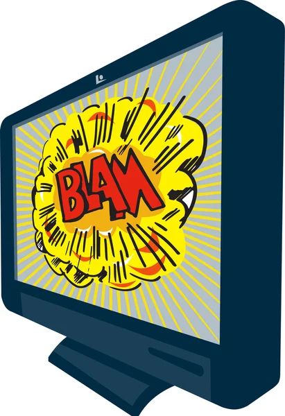 LCD Prema TV Blam — стоковый вектор