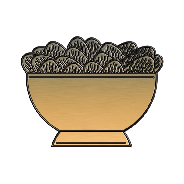 Gyllene potatis chip skål — Stockfoto