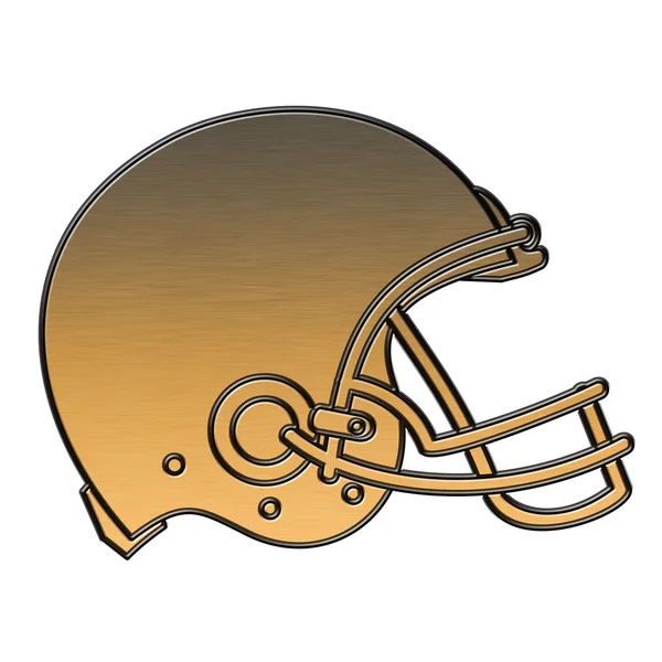 미식축구 헬멧 황금 금속 — 스톡 사진