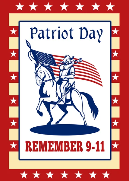 American Patriot Day Remember 911 Poster Greeting Card — Stok fotoğraf