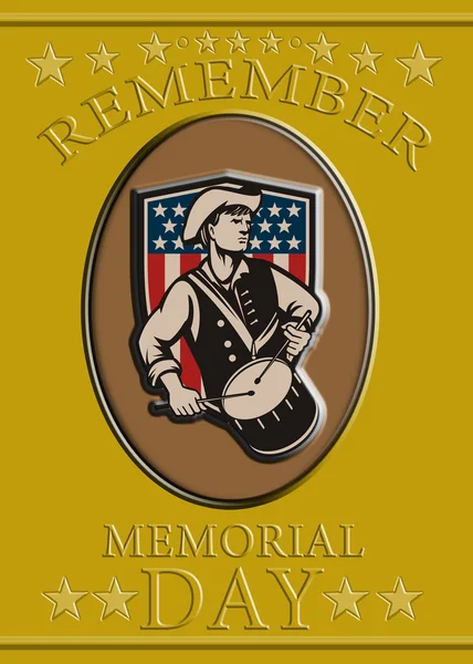 American Patriot Memorial Day Affiche carte de voeux — Photo