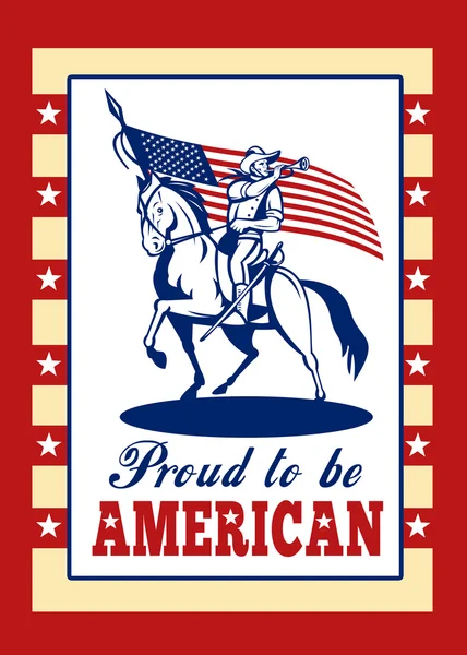 Amerikaanse patriot Onafhankelijkheidsdag poster wenskaart — Stockfoto