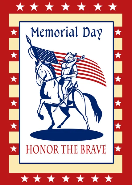 American Patriot Memorial Day Poster Tarjeta de felicitación — Foto de Stock