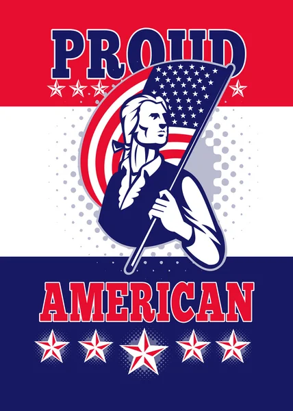 Cartão de saudação do cartaz do Dia da Independência Patriota Americana — Fotografia de Stock