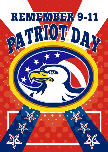 Amerikanischer Adler Patriot Day 911 Poster Grußkarte — Stockfoto