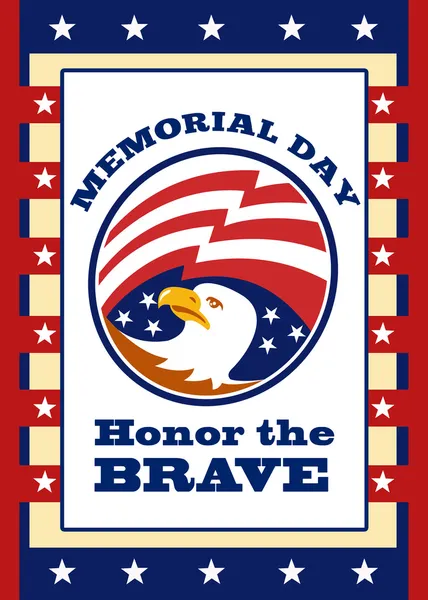 American Eagle Memorial Day Poster Tarjeta de felicitación — Foto de Stock