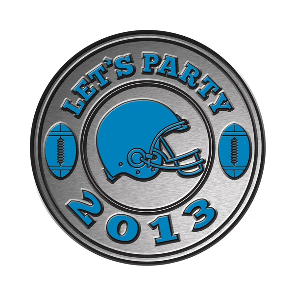 American football helmet lets party 2013 — Stock Photo, Image