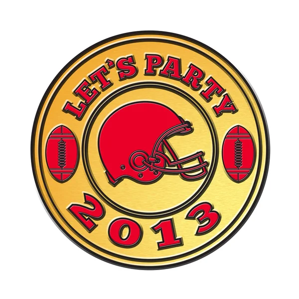 American Football Helm lässt Party 2013 ausklingen — Stockfoto