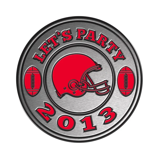 stock image American football helmet lets party 2013