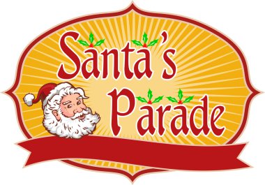 Santa Claus Christmas Parade Retro clipart