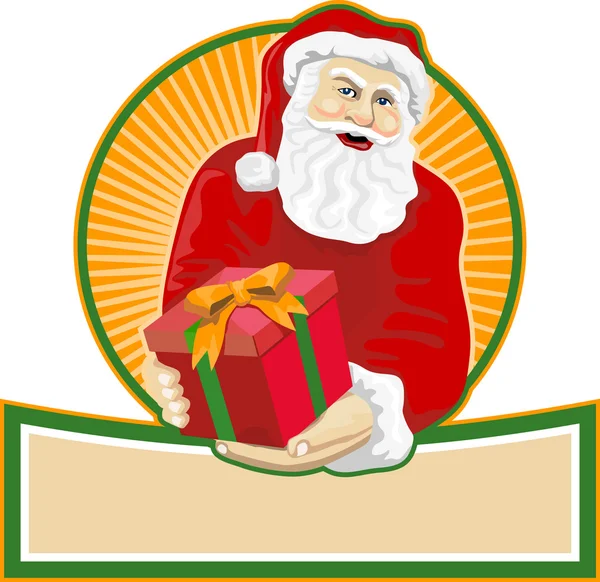 Papai Noel Pai Natal Retro — Vetor de Stock