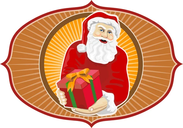 Babbo Natale Babbo Natale Retro — Vettoriale Stock