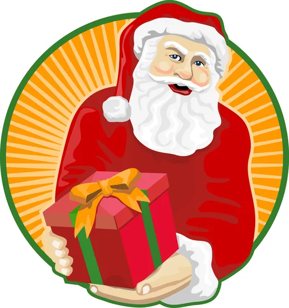 Papá Noel Padre de Navidad Retro — Archivo Imágenes Vectoriales