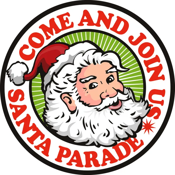 Father Christmas Santa Claus Parade — Stock Vector