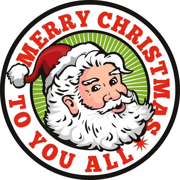 Papai Noel Pai Natal Retro — Vetor de Stock