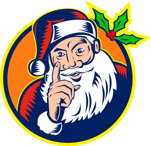 Santa Claus apa karácsonyi Retro — Stock Vector