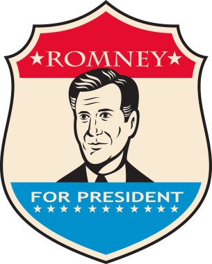Mitt Romney For American President Shield clipart