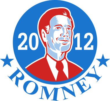 Mitt Romney For American President 2012 clipart