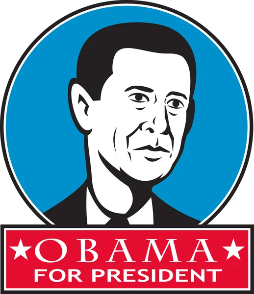 美国总统奥巴马 — 图库矢量图片