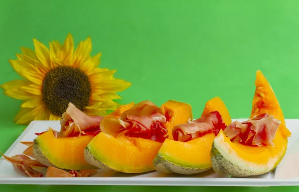 Melona i szynki — Zdjęcie stockowe