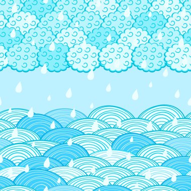 Seamless Water Wave Pattern clipart